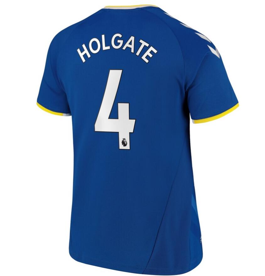 2021/22 Everton Home Kit Soccer Jersey with Holgate 4 printing